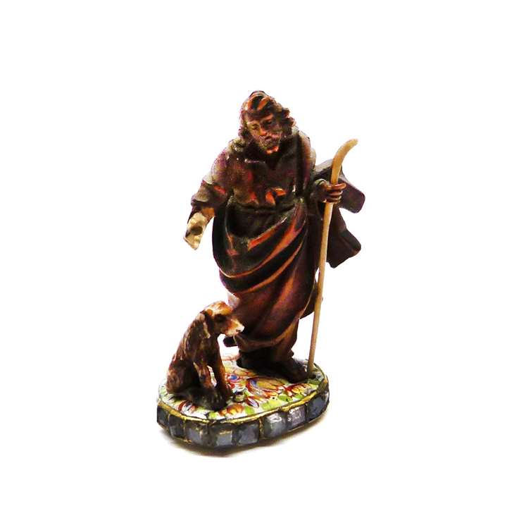 Mid 17th century German carved wood standing figure of St.Roch